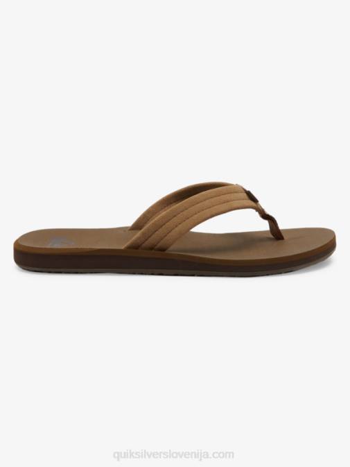 Quiksilver PJ4H874 moški tan 1 Carver sandali z jedrom iz semiša