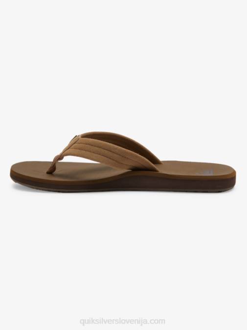 Quiksilver PJ4H874 moški tan 1 Carver sandali z jedrom iz semiša