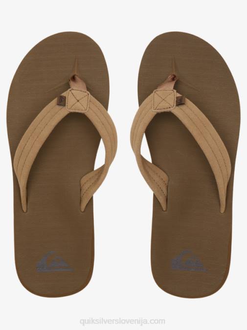 Quiksilver PJ4H874 moški tan 1 Carver sandali z jedrom iz semiša