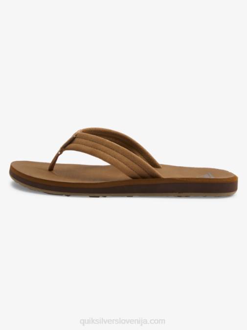 Quiksilver PJ4H874 moški tan 1 Carver sandali z jedrom iz semiša
