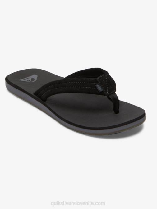 Quiksilver PJ4H879 moški Črna Carver sandali z jedrom iz semiša