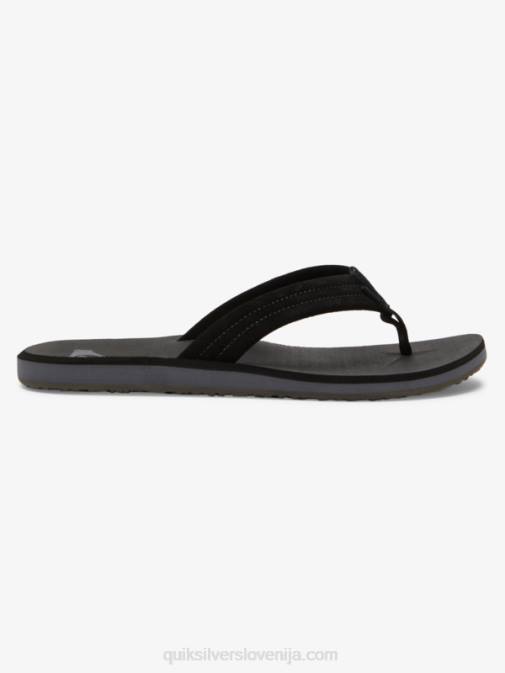 Quiksilver PJ4H879 moški Črna Carver sandali z jedrom iz semiša