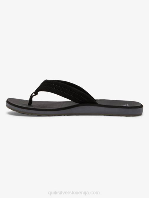 Quiksilver PJ4H879 moški Črna Carver sandali z jedrom iz semiša
