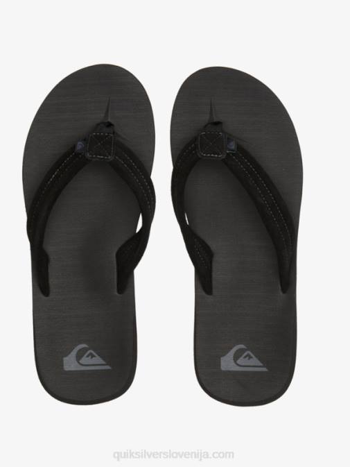 Quiksilver PJ4H879 moški Črna Carver sandali z jedrom iz semiša