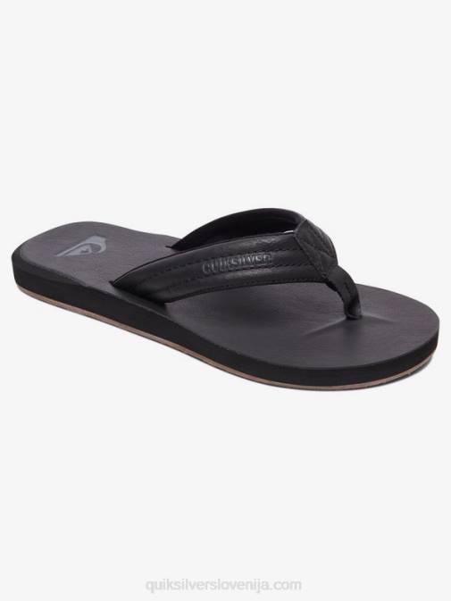 Quiksilver PJ4H913 moški trdna črna Carver sandali iz nubuka