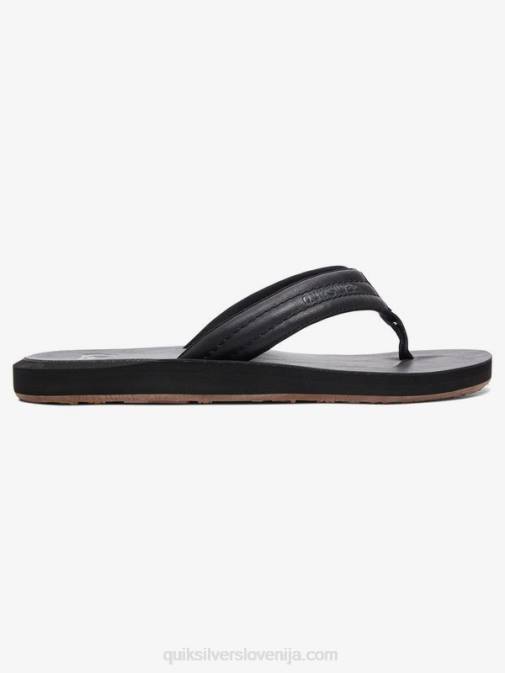 Quiksilver PJ4H913 moški trdna črna Carver sandali iz nubuka