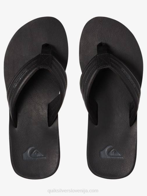 Quiksilver PJ4H913 moški trdna črna Carver sandali iz nubuka