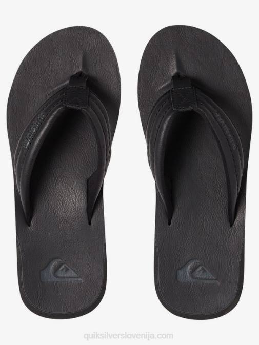 Quiksilver PJ4H913 moški trdna črna Carver sandali iz nubuka
