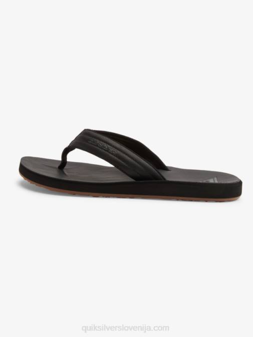 Quiksilver PJ4H913 moški trdna črna Carver sandali iz nubuka