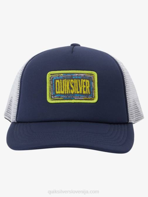Quiksilver PJ4H2046 fantje mornarsko modri blazer 8-16 Sneaky Peak snapback klobuk