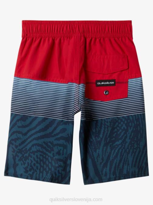 Quiksilver PJ4H1896 fantje rdeča z visokim tveganjem 2-7 vsakodnevne plošče 14 kratke hlače