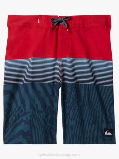 Quiksilver PJ4H1904 fantje rdeča z visokim tveganjem 8-16 vsakodnevna plošča 17 kratke hlače