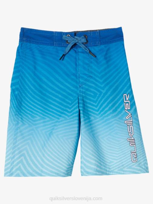 Quiksilver PJ4H2175 fantje dihalka modra 2-7 vsakodnevne warp fade 14 kratke hlače za desko