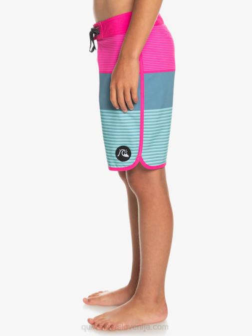 Quiksilver PJ4H2268 fantje roza glo 8-16 surfsilk tijuana yth 17 kratke hlače za desko