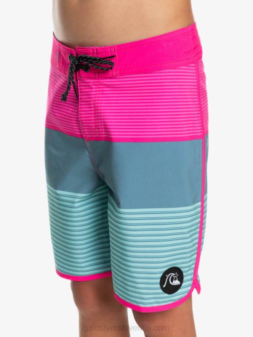Quiksilver PJ4H2268 fantje roza glo 8-16 surfsilk tijuana yth 17 kratke hlače za desko