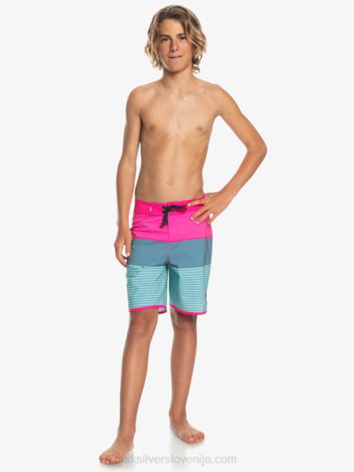 Quiksilver PJ4H2268 fantje roza glo 8-16 surfsilk tijuana yth 17 kratke hlače za desko