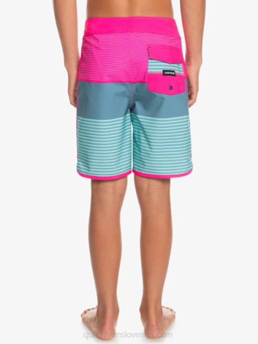 Quiksilver PJ4H2268 fantje roza glo 8-16 surfsilk tijuana yth 17 kratke hlače za desko