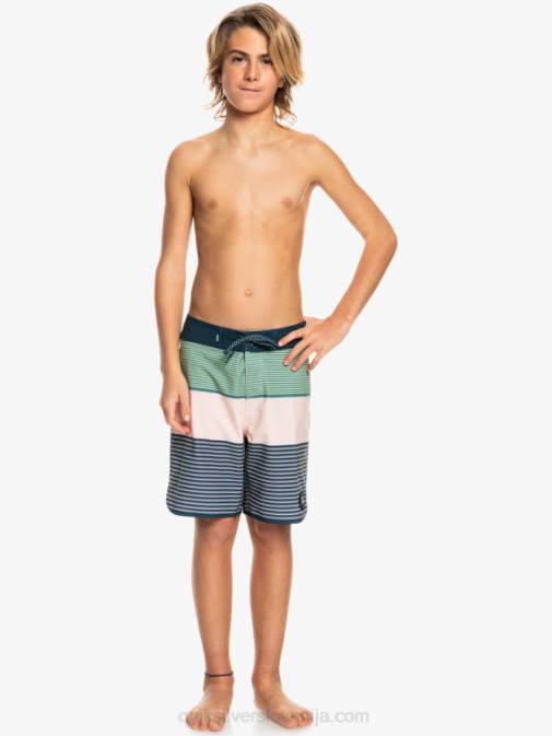 Quiksilver PJ4H2271 fantje zastrta vrtnica 8-16 surfsilk tijuana yth 17 kratke hlače za desko