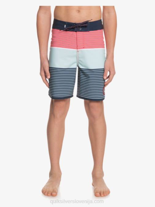 Quiksilver PJ4H2272 fantje rdeča z visokim tveganjem 8-16 surfsilk tijuana yth 17 kratke hlače za desko