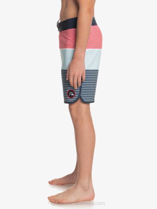 Quiksilver PJ4H2272 fantje rdeča z visokim tveganjem 8-16 surfsilk tijuana yth 17 kratke hlače za desko
