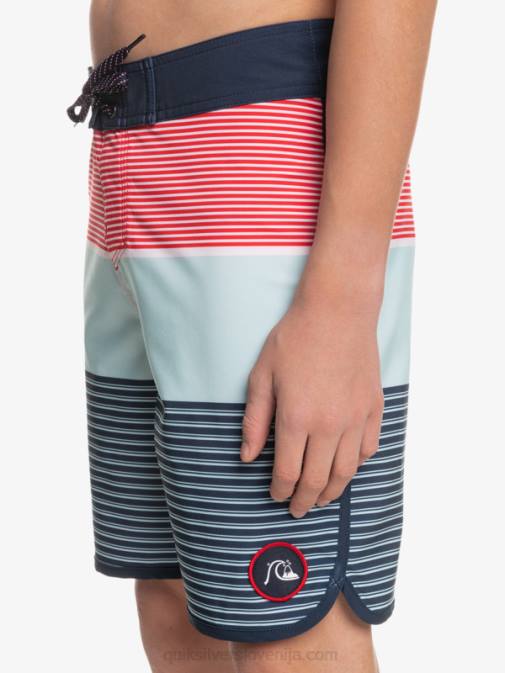 Quiksilver PJ4H2272 fantje rdeča z visokim tveganjem 8-16 surfsilk tijuana yth 17 kratke hlače za desko