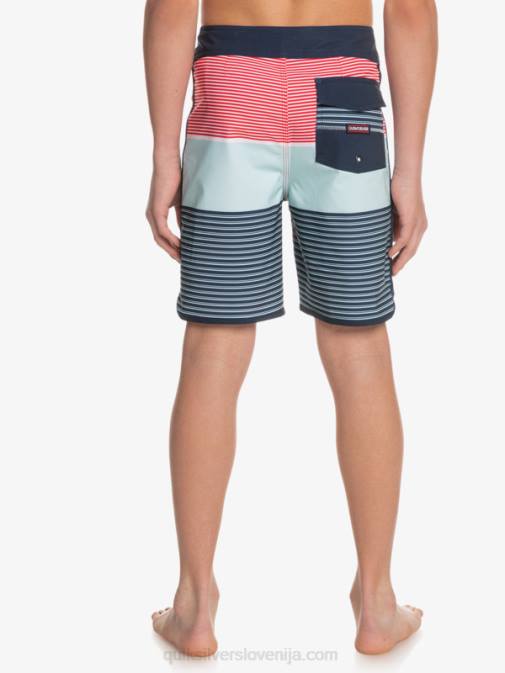 Quiksilver PJ4H2272 fantje rdeča z visokim tveganjem 8-16 surfsilk tijuana yth 17 kratke hlače za desko