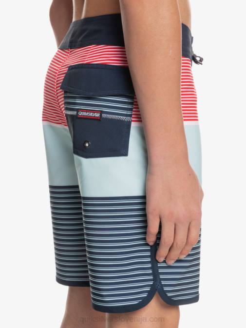 Quiksilver PJ4H2272 fantje rdeča z visokim tveganjem 8-16 surfsilk tijuana yth 17 kratke hlače za desko