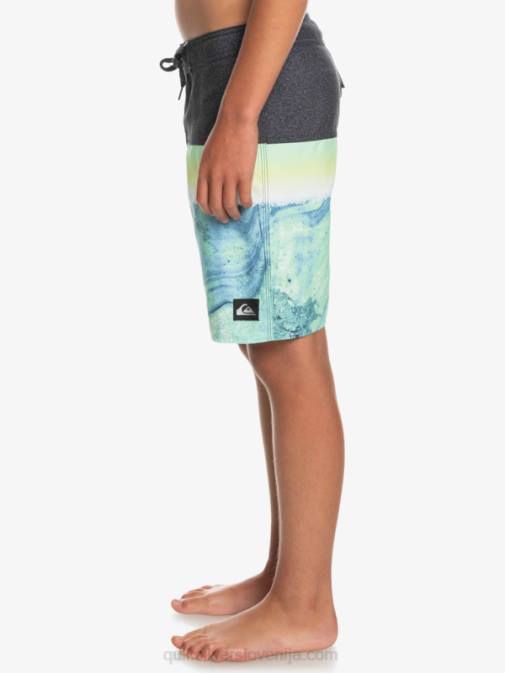 Quiksilver PJ4H2274 fantje zeleni pepel 8-16 vsakodnevna plošča yth 17 boardshort