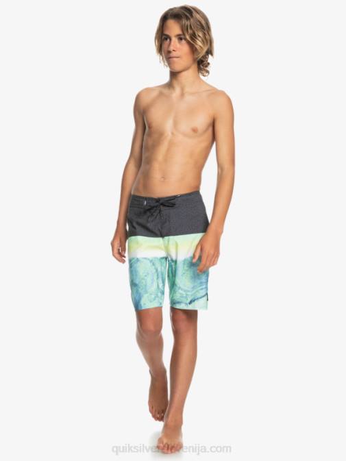 Quiksilver PJ4H2274 fantje zeleni pepel 8-16 vsakodnevna plošča yth 17 boardshort