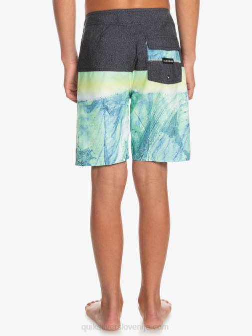 Quiksilver PJ4H2274 fantje zeleni pepel 8-16 vsakodnevna plošča yth 17 boardshort