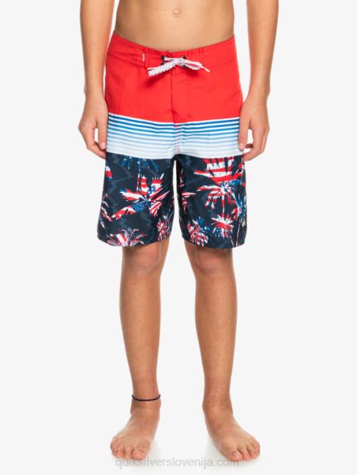Quiksilver PJ4H2276 fantje rdeča z visokim tveganjem 8-16 vsakodnevna plošča yth 17 boardshort