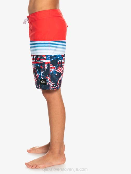 Quiksilver PJ4H2276 fantje rdeča z visokim tveganjem 8-16 vsakodnevna plošča yth 17 boardshort