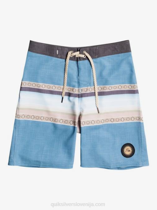 Quiksilver PJ4H2281 fantje modra nebesa 8-16 svilene deskarske hlače 17 surf silk