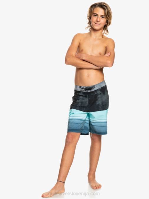 Quiksilver PJ4H2298 fantje Črna 8-16 surfsilk five-0 17 kratke hlače za desko