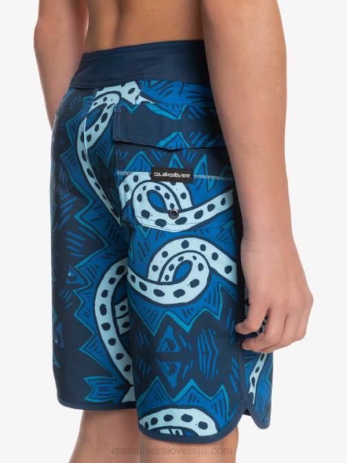 Quiksilver PJ4H2328 fantje insignija modra 8-16 surfsilk throwback 17 kratke hlače za desko