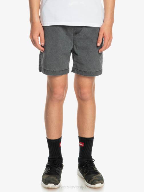 Quiksilver PJ4H2079 fantje Črna Kratke hlače z elastiko v pasu 8-16 taxer 15