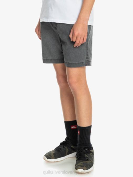 Quiksilver PJ4H2079 fantje Črna Kratke hlače z elastiko v pasu 8-16 taxer 15