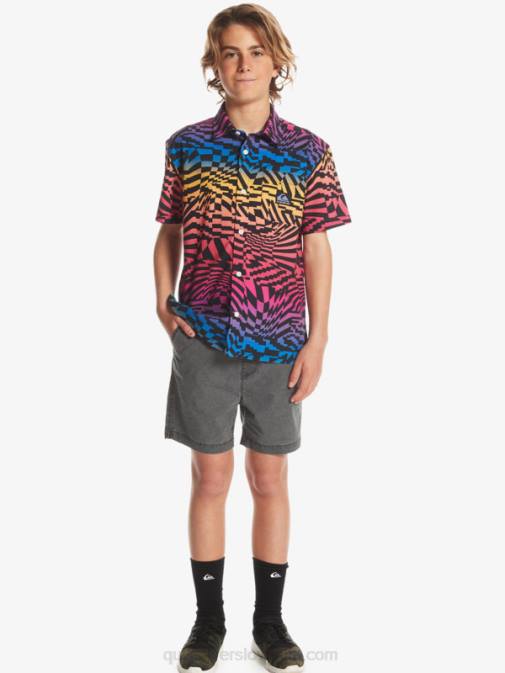 Quiksilver PJ4H2079 fantje Črna Kratke hlače z elastiko v pasu 8-16 taxer 15