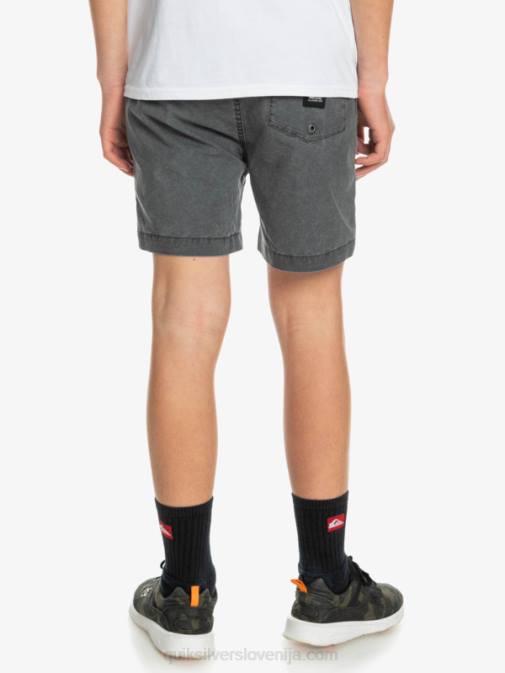 Quiksilver PJ4H2079 fantje Črna Kratke hlače z elastiko v pasu 8-16 taxer 15