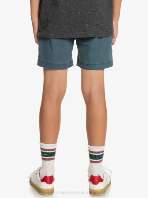 Quiksilver PJ4H2081 fantje polnočna mornarica Kratke hlače z elastiko v pasu 8-16 taxer 15