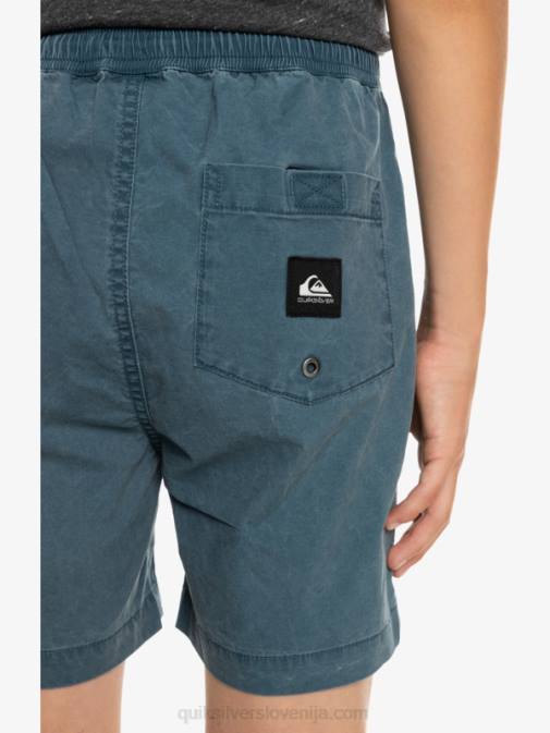 Quiksilver PJ4H2081 fantje polnočna mornarica Kratke hlače z elastiko v pasu 8-16 taxer 15