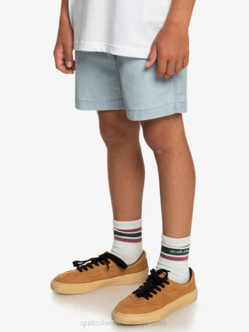 Quiksilver PJ4H2082 fantje nebeško modra Kratke hlače z elastiko v pasu 8-16 taxer 15