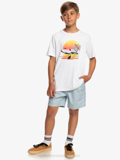 Quiksilver PJ4H2082 fantje nebeško modra Kratke hlače z elastiko v pasu 8-16 taxer 15