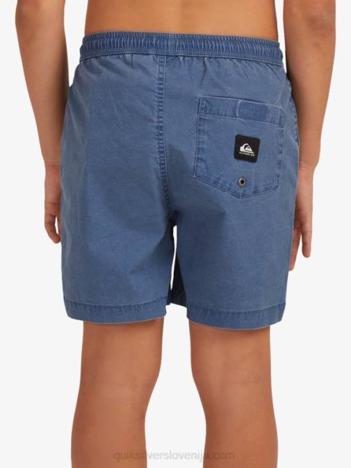 Quiksilver PJ4H2083 fantje insignija modra Kratke hlače z elastiko v pasu 8-16 taxer 15