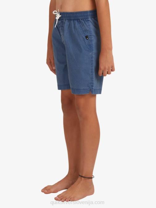 Quiksilver PJ4H2083 fantje insignija modra Kratke hlače z elastiko v pasu 8-16 taxer 15