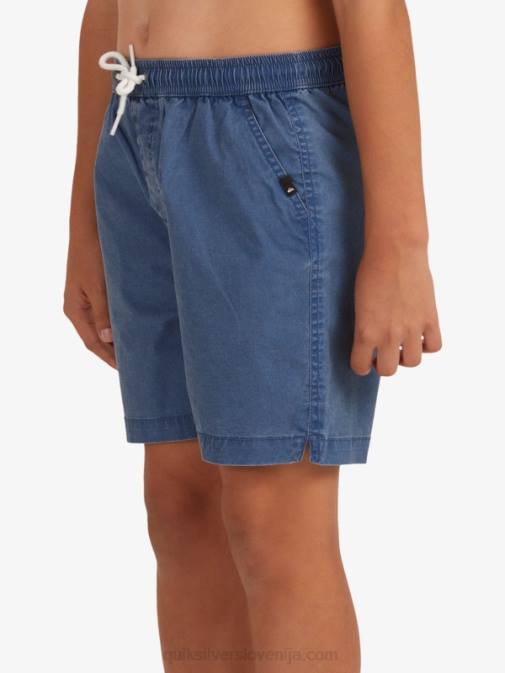Quiksilver PJ4H2083 fantje insignija modra Kratke hlače z elastiko v pasu 8-16 taxer 15