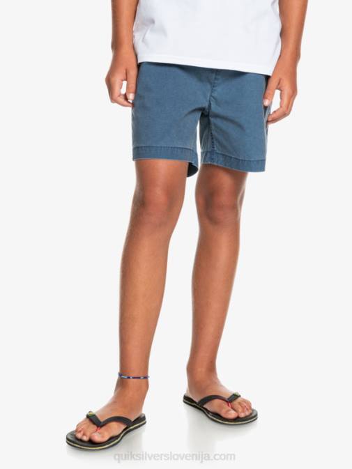 Quiksilver PJ4H2083 fantje insignija modra Kratke hlače z elastiko v pasu 8-16 taxer 15