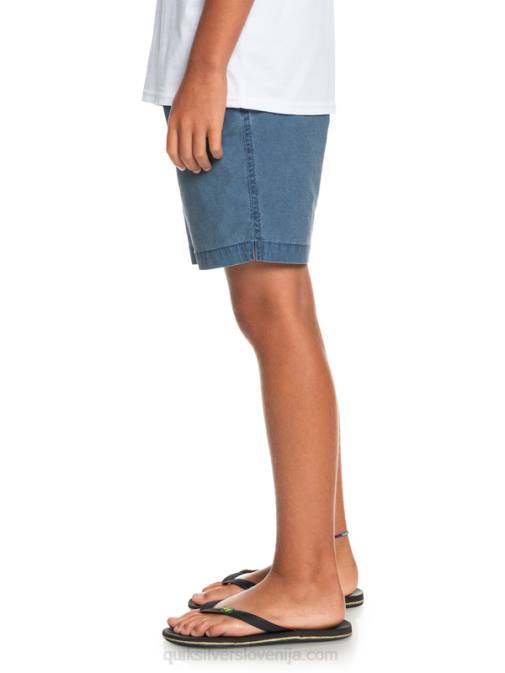 Quiksilver PJ4H2083 fantje insignija modra Kratke hlače z elastiko v pasu 8-16 taxer 15