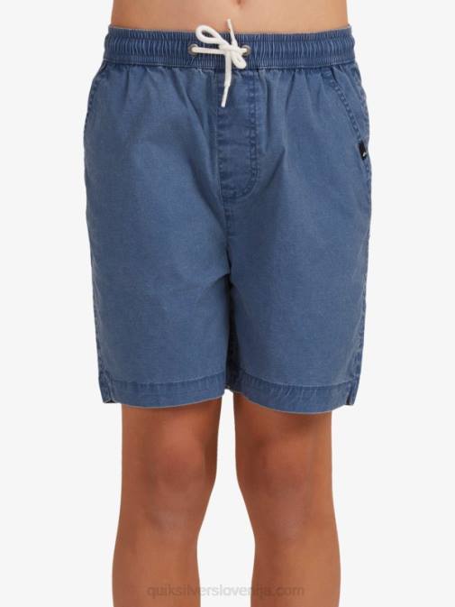 Quiksilver PJ4H2083 fantje insignija modra Kratke hlače z elastiko v pasu 8-16 taxer 15