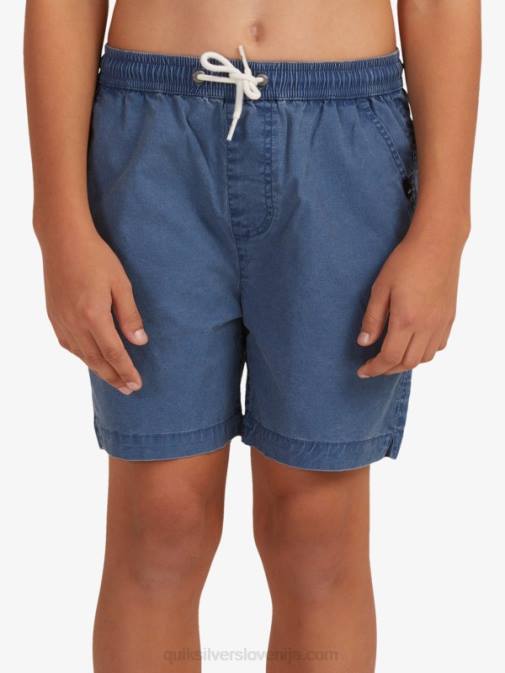 Quiksilver PJ4H2083 fantje insignija modra Kratke hlače z elastiko v pasu 8-16 taxer 15